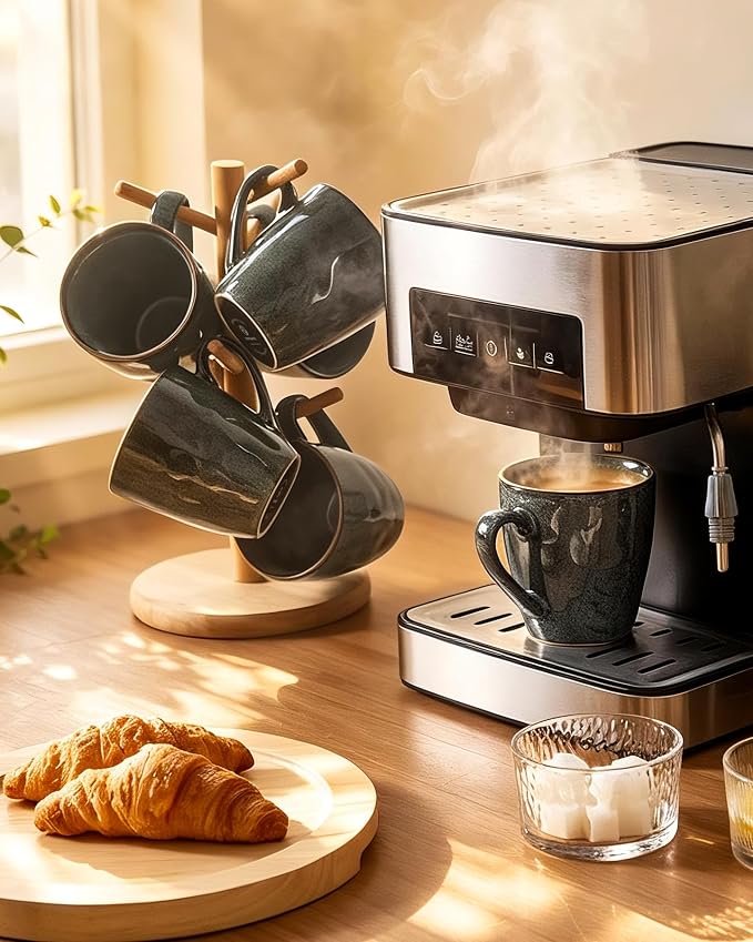 famiware Coffee Mugs Set of 6, Ocean Round 11.5oz Coffee Cup Set - Image 3