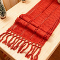 Christmas Table Runner for Red Tassel Home Decor 108 Inches Long, Winter Xmas by Niviy