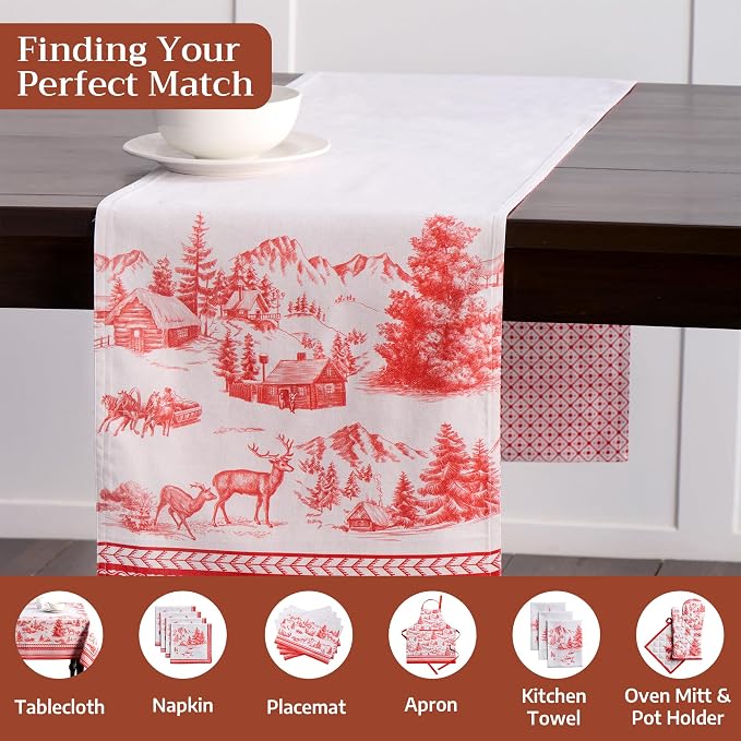 Maison d' Hermine Table Runner 100% Cotton 14.50" x 108" | Table Runners 108 - Image 4