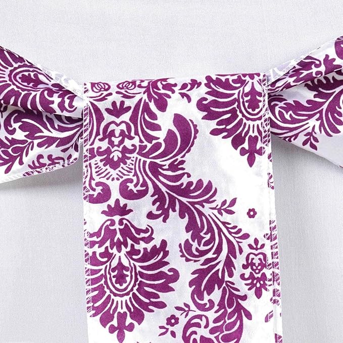 Efavormart 5pc x Damask Flocking Chair Sash - Image 5