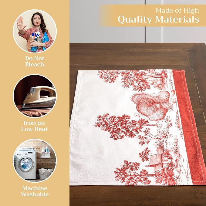 Maison d' Hermine Placemats Set of 4 Reusable 100% Cotton | Cloth Place Mats - Image 3