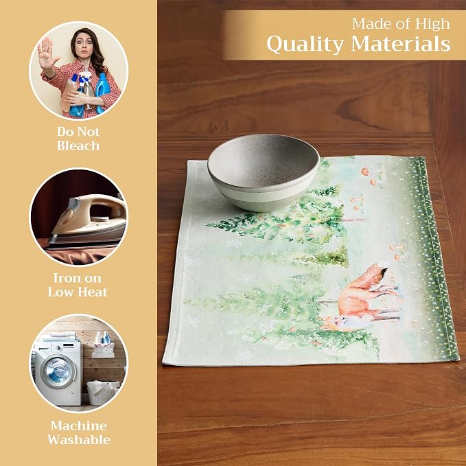 Maison d' Hermine Placemats Set of 4 Reusable 100% Cotton | Cloth Place Mats - Image 3