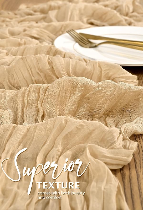 30 Pack Cheesecloth Table Runner 10FT Nude Table Runner Boho Gauze Cheese Cloth - Image 4