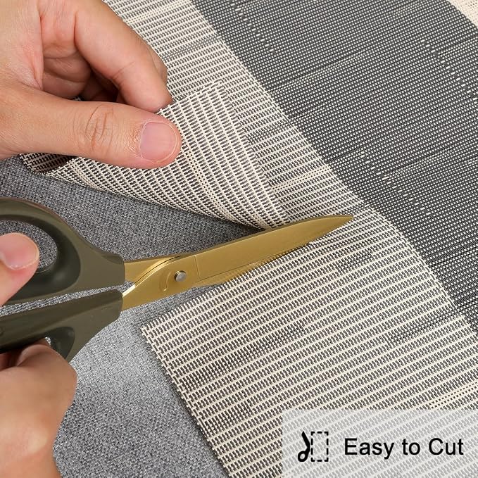 Table Runner 71 Inches Long, Vinyl Woven Farmhouse Table Runners | Washable - Image 5