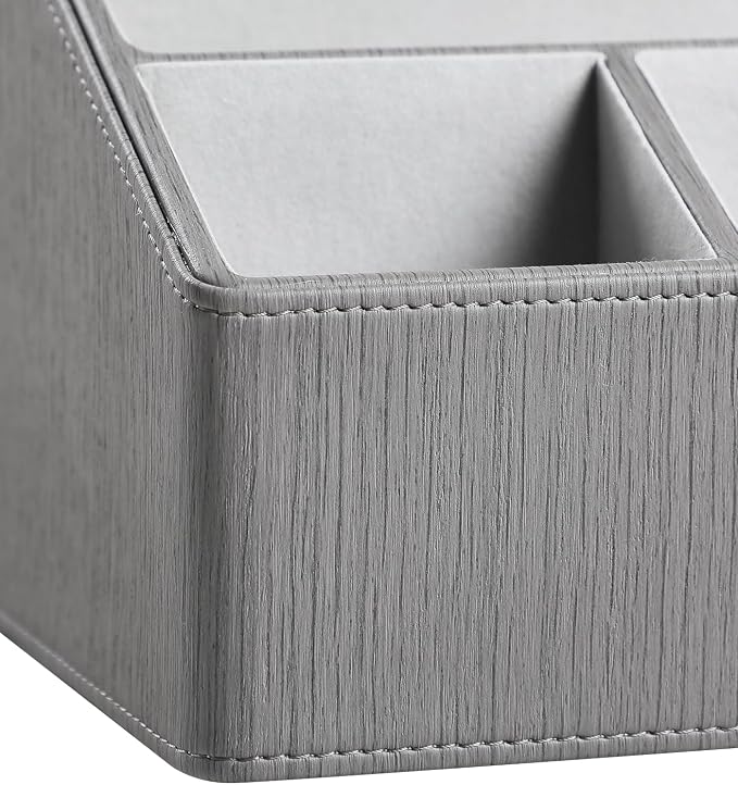 PU Leather Desk Organizer, Remote Control Holder, Office Desk Accessories - Image 7