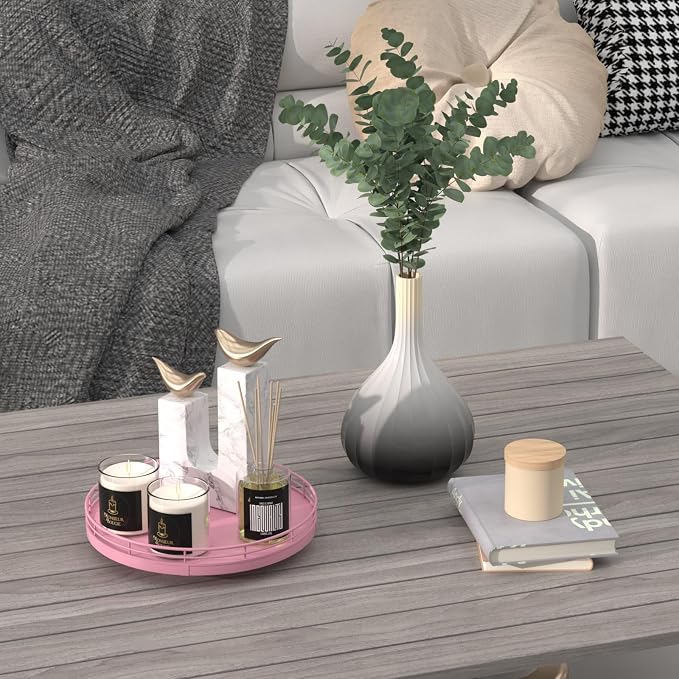 Oroyutor 9-Inch Oak Lazy Susan Decorative Tray, toiletries and decor on kitchen - Image 4