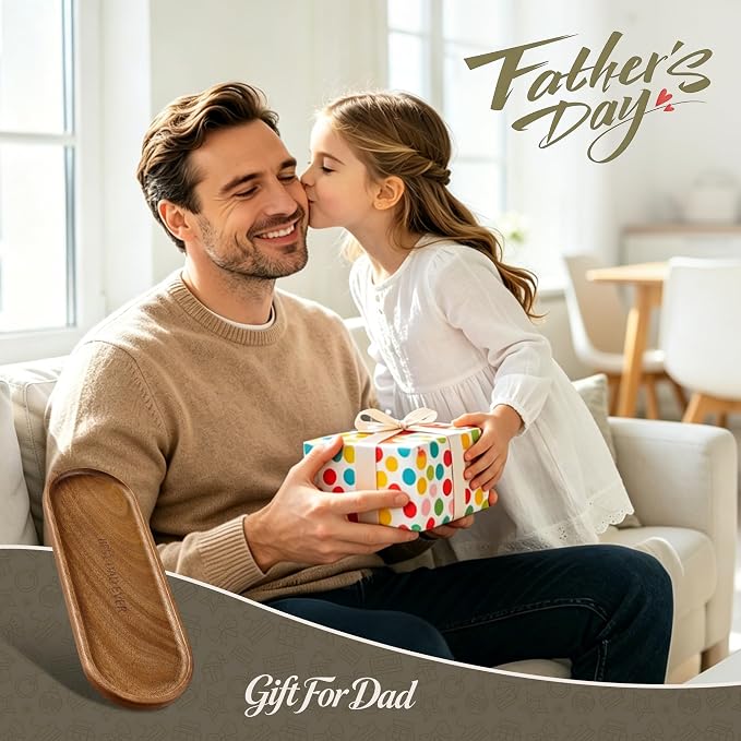 Best Dad Ever Wooden Tray, Wood Serving Tray Decorative Tray - Image 2