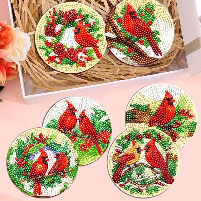 8 Pcs Diamond Art Painting Coasters Kits - Image 5