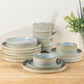 Ceramic Dinnerware Set for 6, 18-Piece Plates and Bowls Set | Lightweight by TheTerra