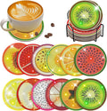 12 pcs Diamond Painting Coasters | Diamond Art Coasters | Fruit Diamond Art by LGANHAPY