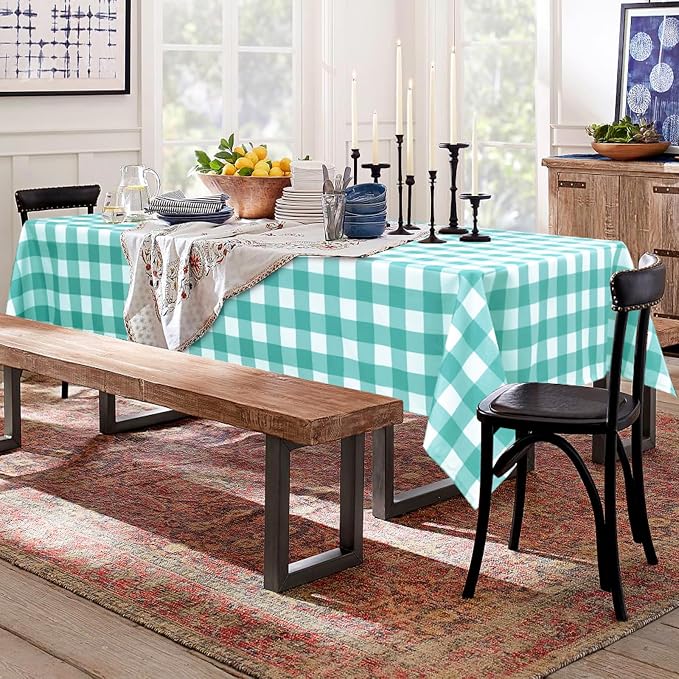 60 x 84 Inch Checkered Tablecloth Rectangle - Image 5