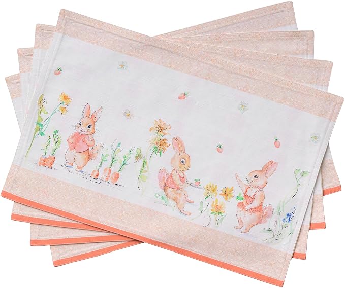 Maison d' Hermine Placemats Set of 4 Reusable 100% Cotton | Cloth Place Mats by MaisondHermine