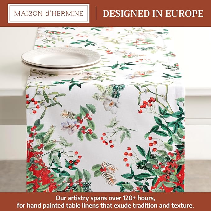 Maison d' Hermine Table Runner 100% Cotton 14.50" x 108" | Table Runners 108 - Image 2