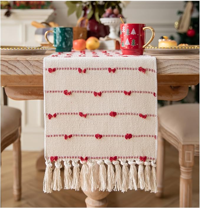 Caflife Christmas Valentines Table Runner 72 Inchs Long by Caflife