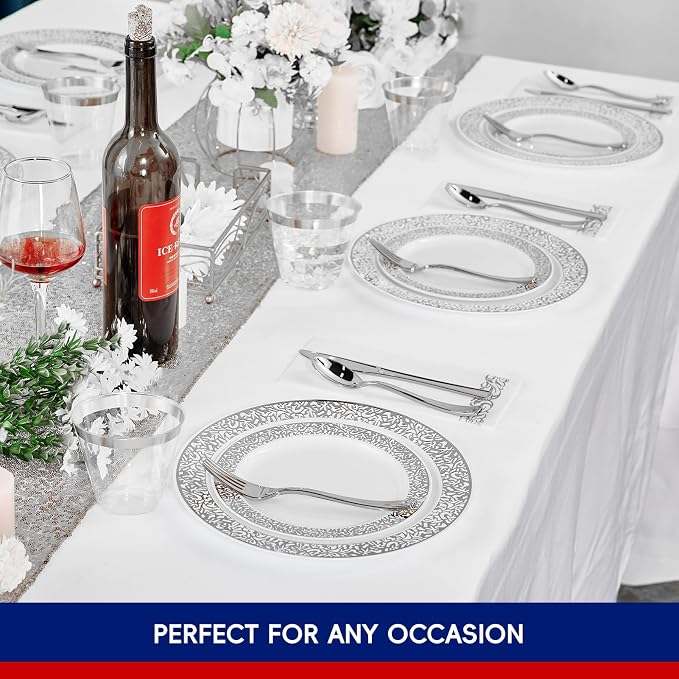 30 Guests Plastic Plates Set - Image 6