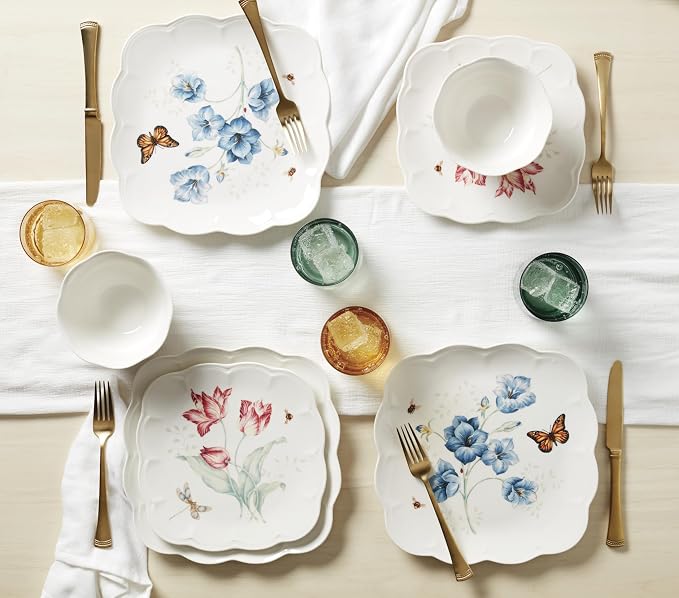 Lenox Butterfly Meadow Porcelain 4-Piece Rice Bowl Set - Image 7