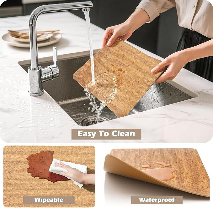 Aofmee Faux Leather Placemats Set of 6 - Image 3