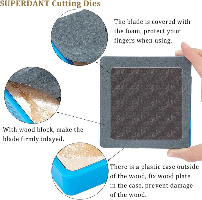 SUPERDANT Drink Coasters DIY Leather Faux Leather Cutting Dies Machine - Image 3