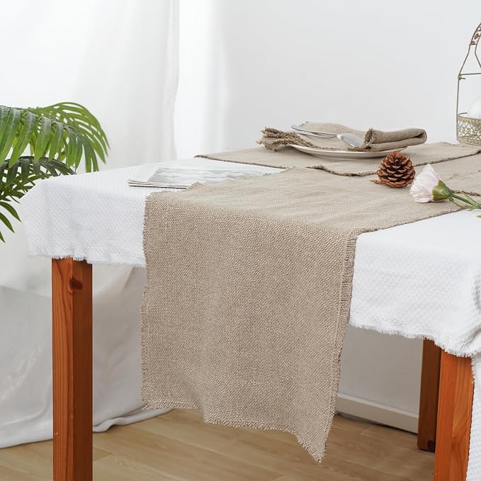 100% Pure Linen Table Runner 72 Inches Long-Super Thick Noble Cloth Dining - Image 5