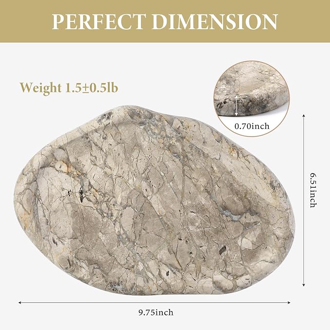 Marble Vanity Tray for Bathroom, Cloud Shape Stone Key Tray | 10" x 7" Marble - Image 3