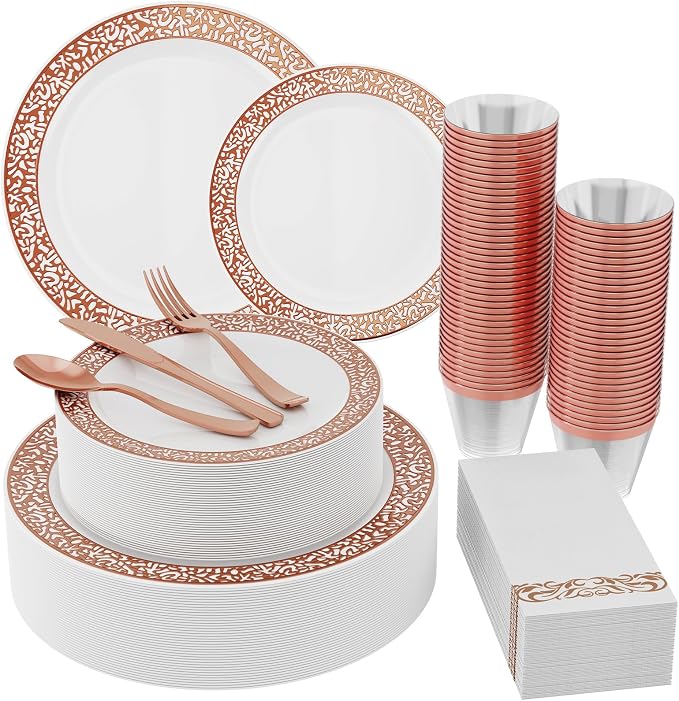 30 Guests Plastic Plates Set by JOLLYCHEF