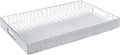Home Redefined 17.5"x12" Silver Glossy Crocodile Faux Leather Serving Tray by HomeRedefined