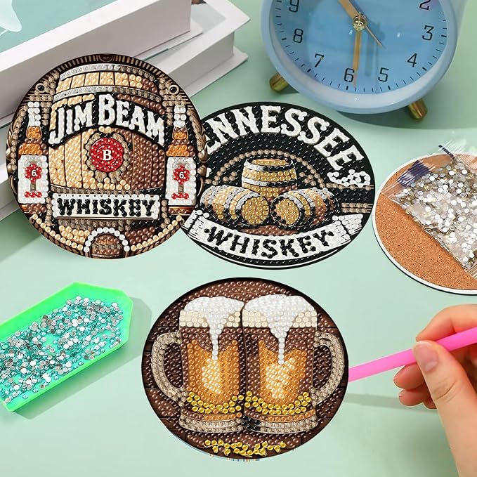 Mrnsiet 8 PCS Halloween Diamond Art Coasters Kits - Image 5