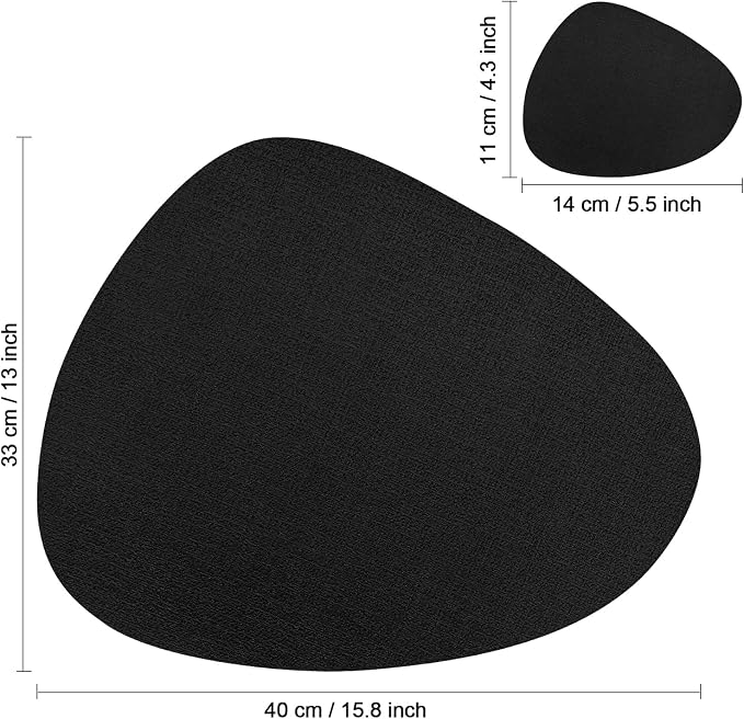 Faux Leather Placemats Set of 6, Dual Sided - Image 9