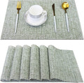 PIGCHCY Elegant Placemats Set of 6 Blended Woven Heat Resistant Durable by PIGCHCY
