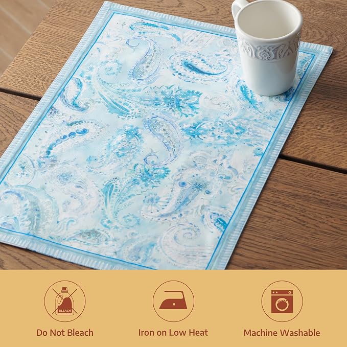 Maison d' Hermine Placemats Set of 4 Reusable 100% Combed Cotton | Cloth Place - Image 8