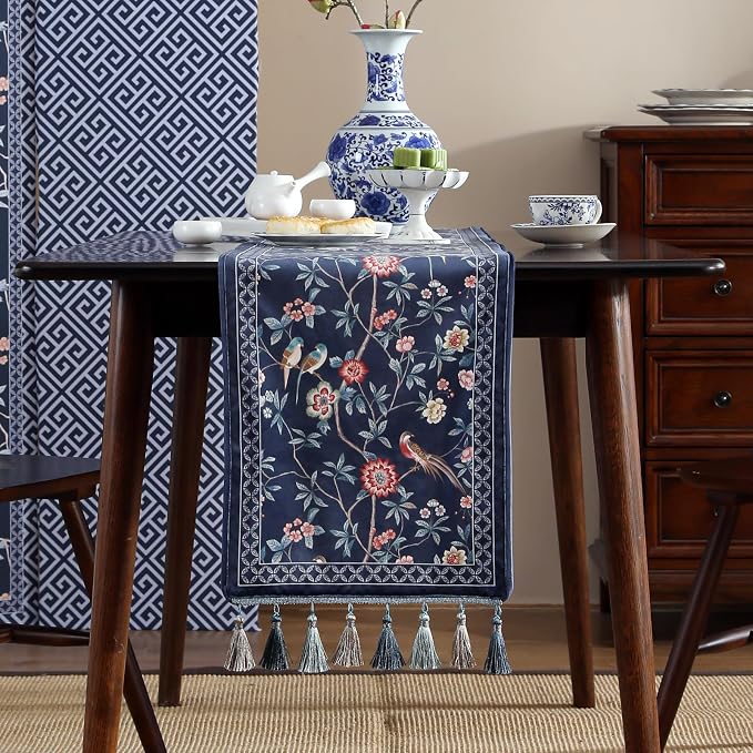 Patdrea Designer Elegant French Velvet Table Runner, Thanksgiving Dining Table - Image 2