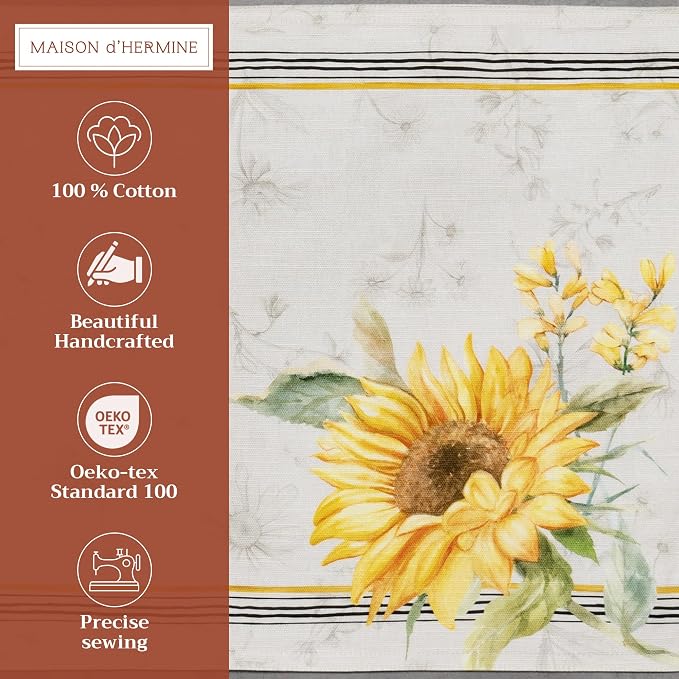 Maison d' Hermine Placemats Set of 4 Reusable 100% Cotton | Cloth Place Mats - Image 2
