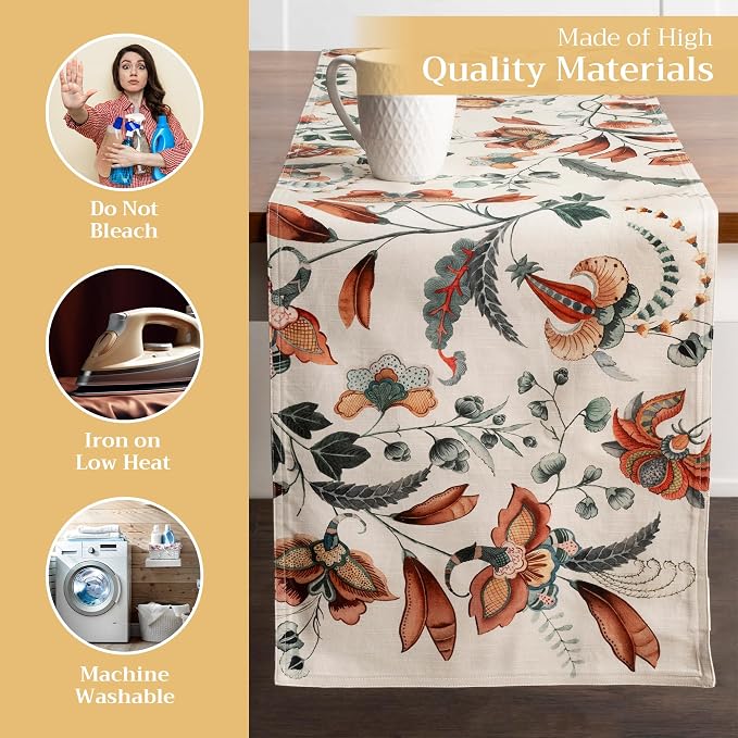 Maison d' Hermine Table Runner 100% Cotton 14.50" x 72" | Table Runners 72 - Image 3