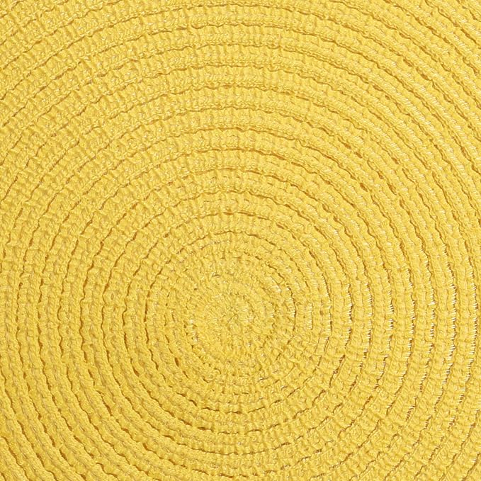 SHACOS Round Braided Placemats Set of 4 Washable Kitchen Table Place Mats - Image 4