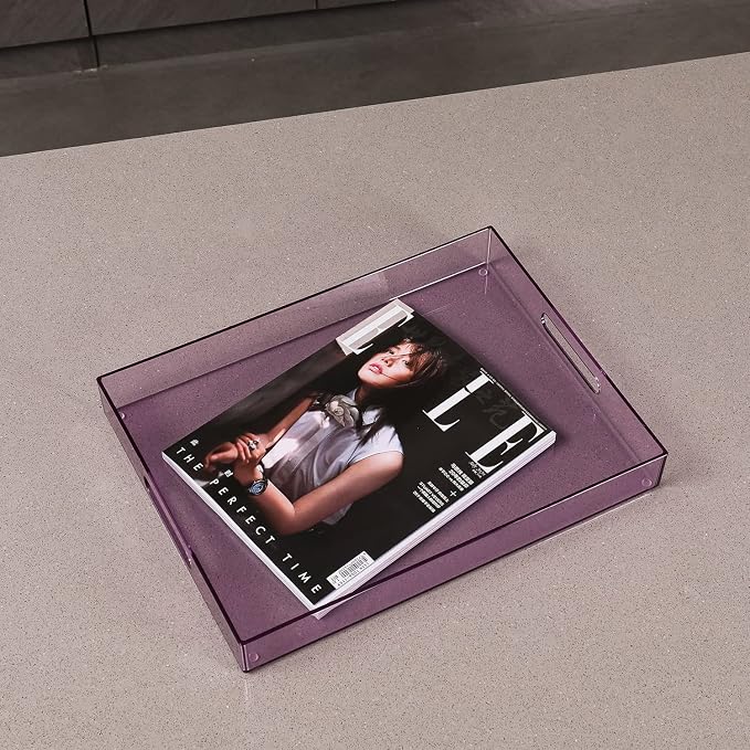 Sooyee Violet Clear Acrylic Serving Tray - Image 5