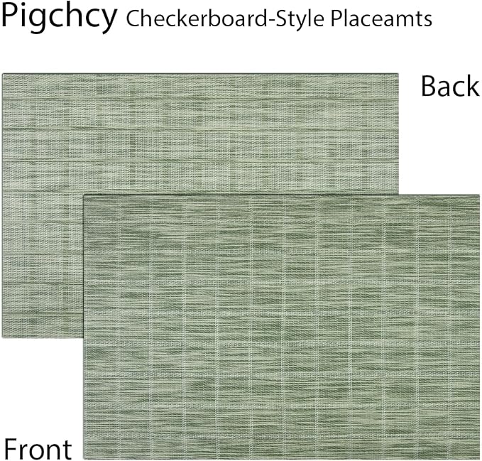 PIGCHCY Countryside Placemats Set of 6 Woven Heat Resistant Placemats Washable - Image 4