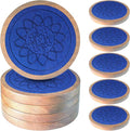 5 Pack Wood Coasters for Drinks, Minacun Absorbent Coaster Set, Drinks Coasters by Unknown