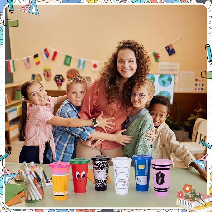 LemonRoad 24 Pcs Back to School Teacher Cups - Image 5