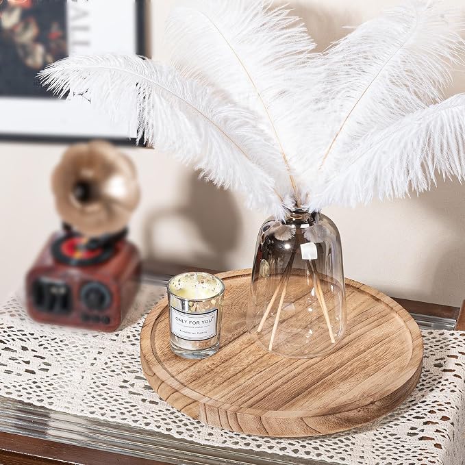 Wood Lazy Susan Turntable Kitchen Decor Round Table Tray, Easy clean, Rotating - Image 2