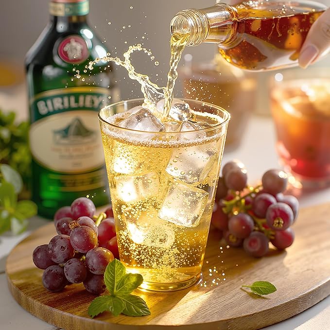 Glowserve 50 Pack 12 oz Gold Disposable Plastic Cups Cocktail Glasses | Cold - Image 5