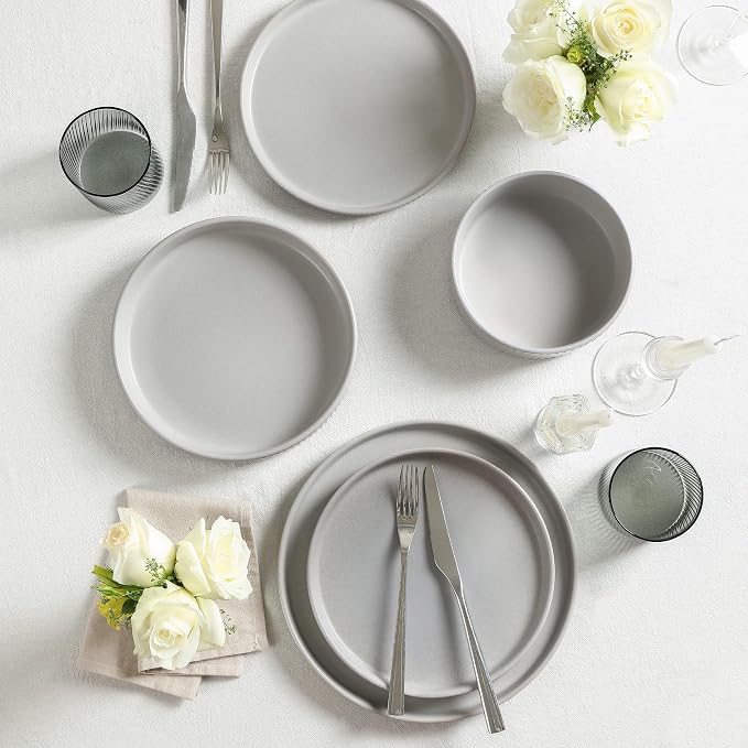 Stone Lain Haven Modern Stoneware 4 Piece Pasta Bowls Sets, Dish Set - Image 4
