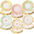 72 Pcs 9 Inch Floral Paper Plates by Maxcheck