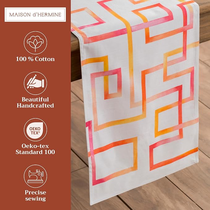 Maison d' Hermine Table Runner 100% Cotton 14.50" x 72" | Table Runners 72 - Image 2