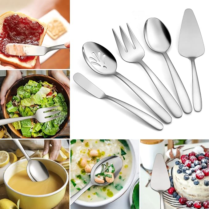 LIANYU 35-Piece Heavy Duty Silverware Set - Image 3