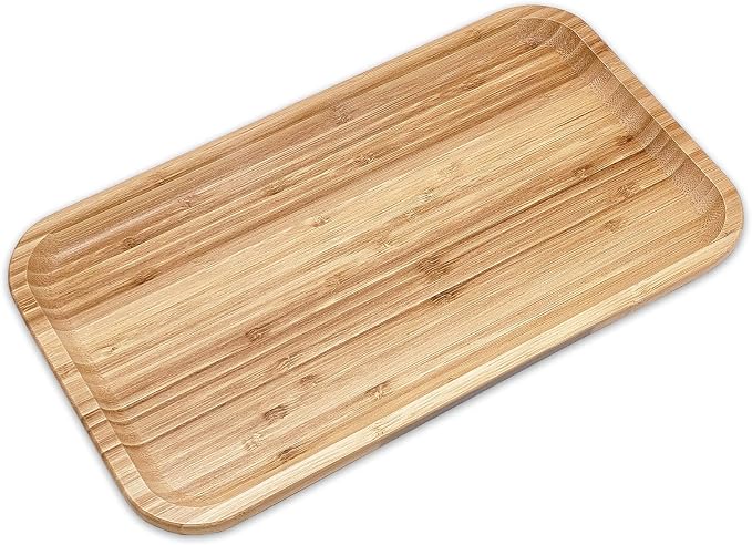 Bam&Boo Bamboo Serving Tray Natural Minimalist Rectangular Coffee, Decor by BamBoo