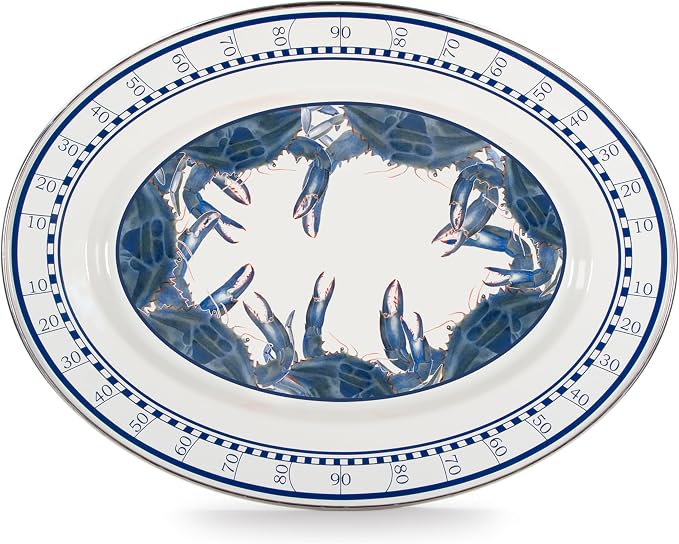 Golden Rabbit Enamelware Oval Platter, 12 x 16in by GoldenRabbitEnamelware