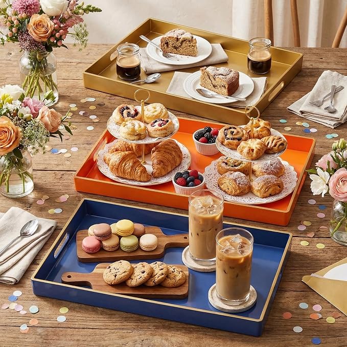 Vesici 3 Pcs Decorative Serving Trays - Image 2