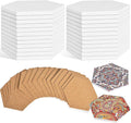 24 Pcs Ceramic Tiles for Crafts White Ceramic Coasters for Crafts by COYMOS