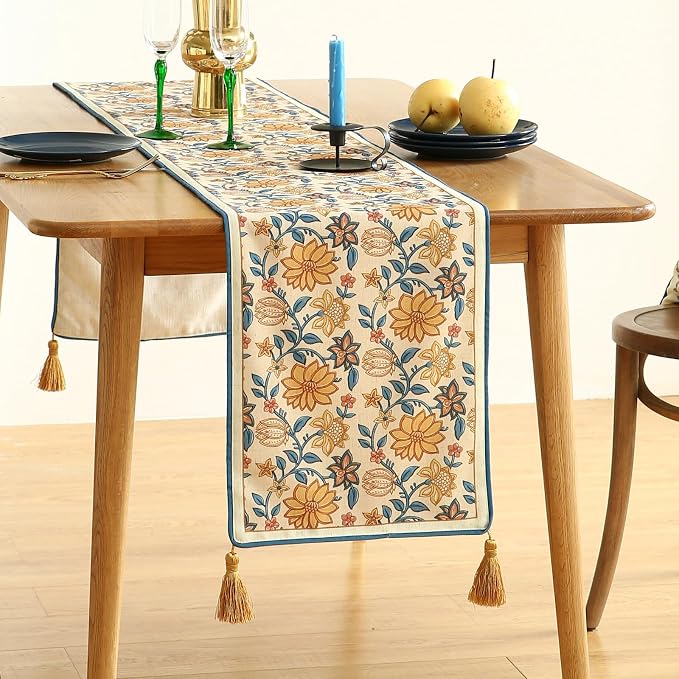 Designer French Linen Extra Long Table Runner, Dining Table, Thanksgiving - Image 2