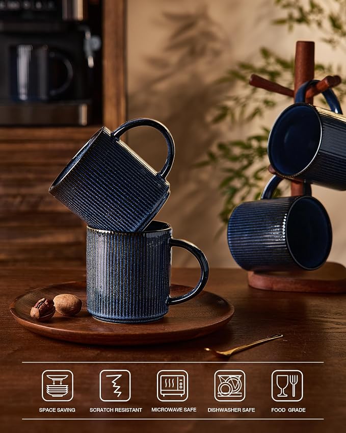 famiware Coffee Mug Set for 6, Star 16 oz Catering Mugs Cup Set - Image 7